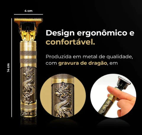 Máquina de Cortar Cabelo Elétrica 2023, Dragon 2.0 | Barbeiro Profissional | Cortes Precisos