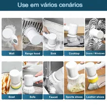 Escova de limpeza Elétrica Portátil 3 em 1 - Clean More, Multifuncional, Solução para Limpeza Rápida