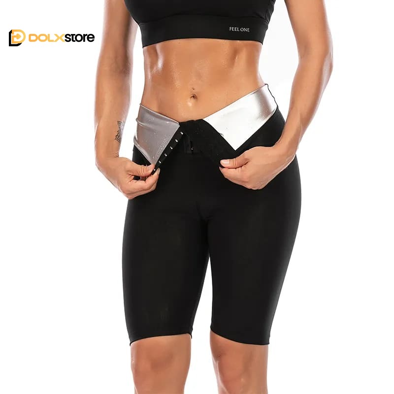 Shorts Legging de Compressão Efeito Sauna | Dupla Função | Queima | Definição e Emagrecer