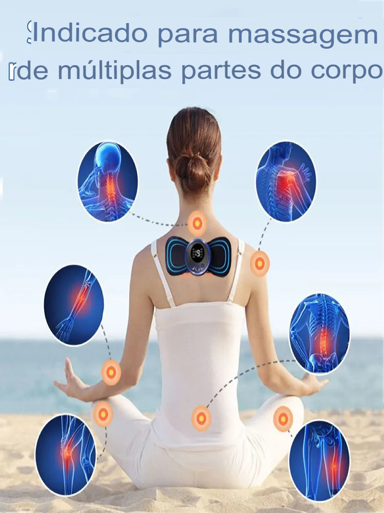 Mini Massageador Portátil para Dores e Inchaços, Estimulador Muscular, Cervical e Corpo Saudável