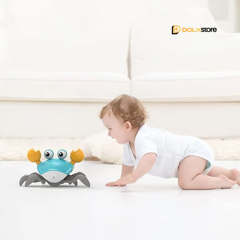 Caranguejo Fujão - Brinquedo Interativo para Bebês - Estimula os Movimentos - Coordenação - Equilíbrio