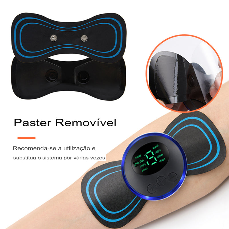 Mini Massageador Portátil para Dores e Inchaços, Estimulador Muscular, Cervical e Corpo Saudável