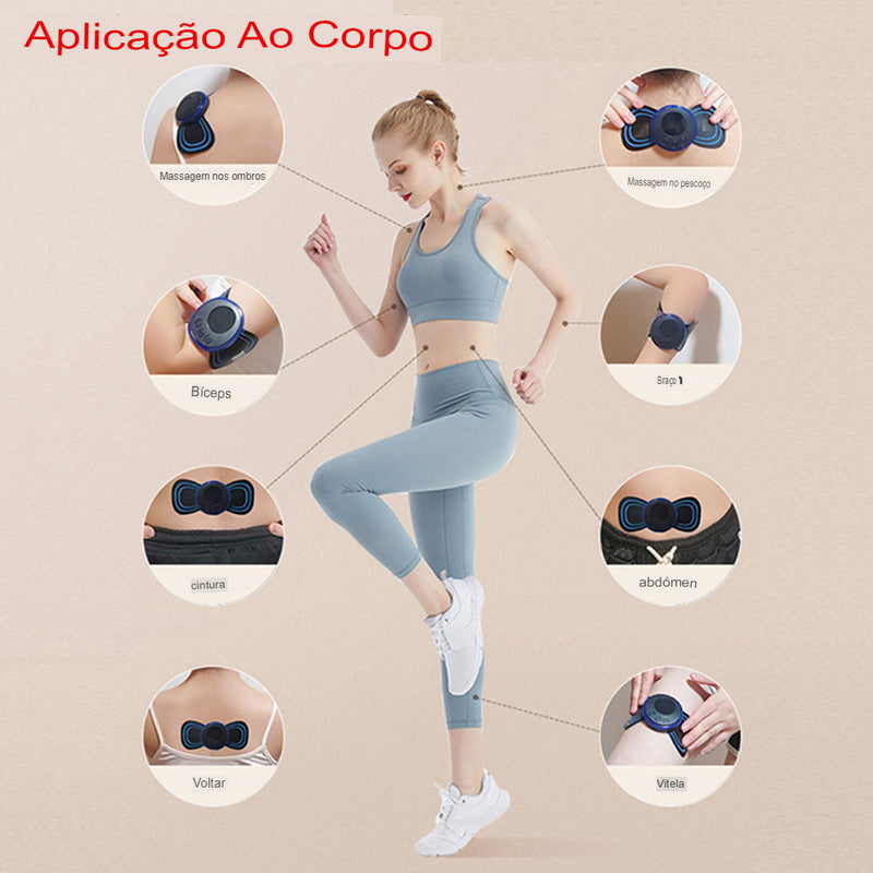 Mini Massageador Portátil para Dores e Inchaços, Estimulador Muscular, Cervical e Corpo Saudável