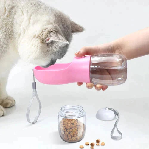 Garrafa Portátil para Pets 4 em 1 - Water Pet, Super útil para seu bichinho ficar bem  hidratado e alimentado